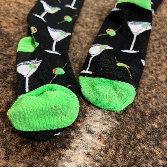 Men’s Martini print Dress Socks - worn - Picture 3 of 3